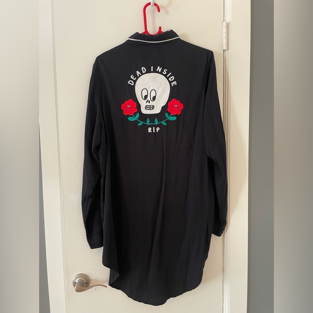 Lazy Oaf Dead Inside Shirt Dress